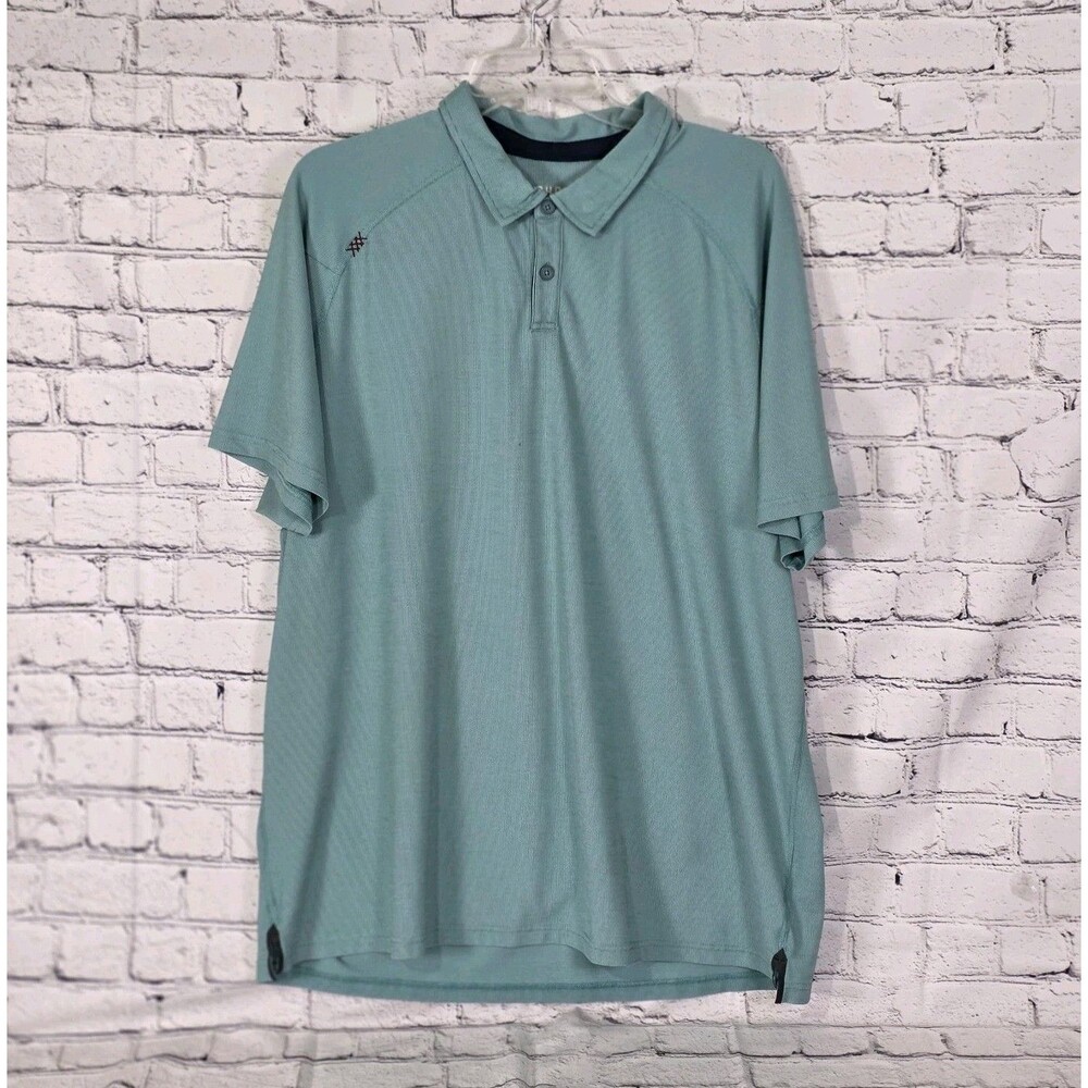 Rhone Men’s  XXL Green  Performance Golf Short Sleeve Polo Shirt‎